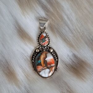 🌙Silver Spiny Oyster Necklace Pendant